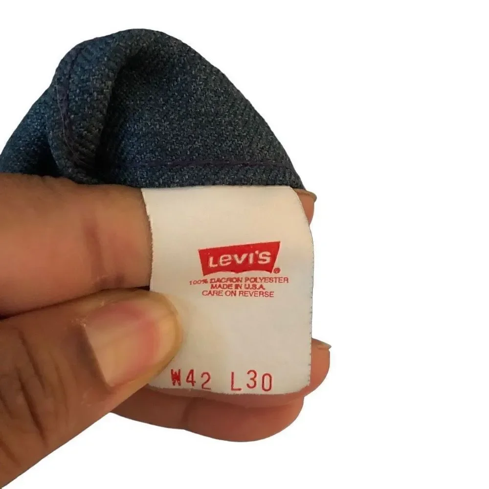 Vintage Levi's Pants Men’s Size 42 Blue Dacron® Polyester Retro Skate Park Disco